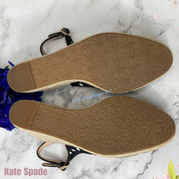 NWT Polka Dot Wedge Sandals Kate Spade Pajama Party Summer Cruise Sandal - Picture 10 of 16